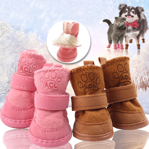 Warm Pet Dog Cat Winter Shoes For Dogs Non-slip Dog Snow Boots Chihuahua Shih Tzu Shoe Zapatos Perro Best Selling 2022 Products ► Photo 1/6