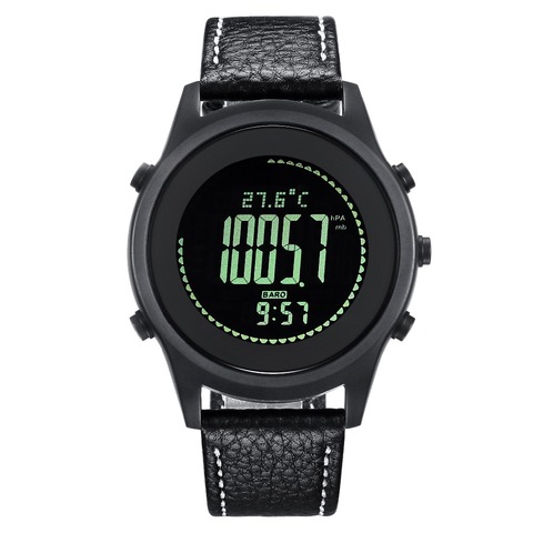 SPOVAN Men Sport Multifunction Carbon Fiber Ultra Thin Watches Climb Mountani Oudoor Wristwatch Compass,Air Pressure,Pedometer ► Photo 1/6