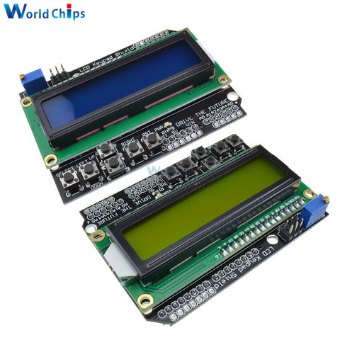 LCD Keypad Shield LCD1602 LCD 1602 Module Display For Arduino ATMEGA328 ATMEGA2560 raspberry pi UNO blue / Yellow screen diymore ► Photo 1/6