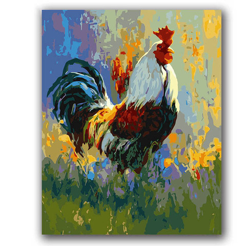 Chicken Big cock painting by numbers animals picture on canvas drawing  coloring with kits for children's room decor - Price history & Review |  AliExpress Seller - WLDAFEN Store 
