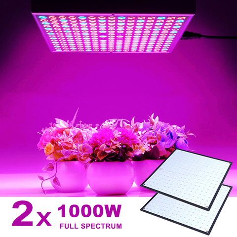2pcs 1000W Full Spectrum Indoor LED Grow Lamp For Plant Growing Light Tent Fitolampy Phyto UV IR Red Blue 225 Led Flower Seed ► Photo 1/6