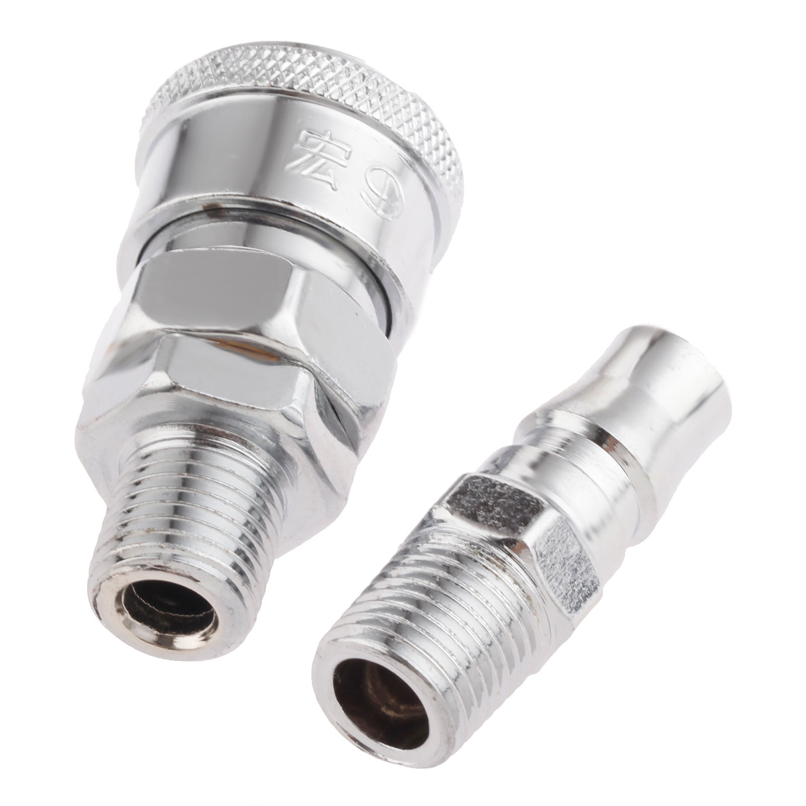 2 Male Quick Release Compressed Air Line Coupler Connector Fitting 1/4″ BSP