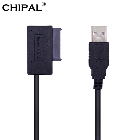 CHIPAL USB 2.0 to Mini Sata II 7+6 13Pin Adapter Converter Cable steady style for Laptop CD/DVD ROM Slimline Drive HDD CADDY ► Photo 1/6