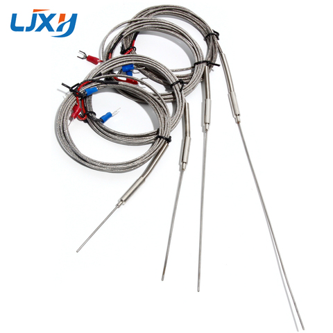 LJXH K-Type Thermocouple 1.5mm x 50mm/100mm/150mm/200mm Probe Temperature Sensors 1m/2m/3m/4m/5m Thermocouple ► Photo 1/4