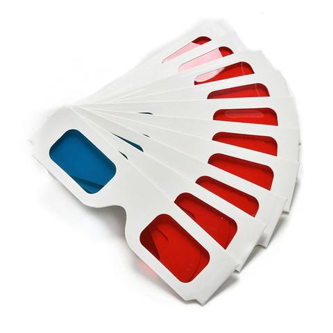 Ostart 10pcs/lot Universal Paper Anaglyph 3D Glasses Paper 3D Glasses View Anaglyph Red/Blue 3D Glass For Movie Video EF ► Photo 1/6