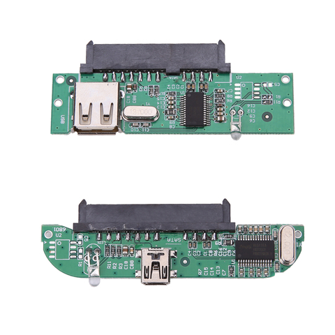 USB 2.0 to SATA 7+15Pin Hard Disk Adapter USB to SATA Female Converter for 2.5
