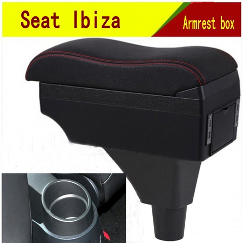 For Seat ibiza armrest box central Store content Storage box with cup holder ashtray products ► Photo 1/6