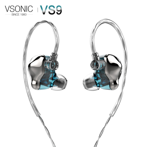 VSONIC VS9 ICEBERG Dynamic Driver HiFi AUDIO In-ear Earphone Flagship IEM with 2 pin 0.78mm Sterling Silver Detachable Cab ► Photo 1/6