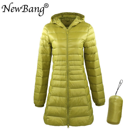 NewBang 8XL Ladies Long Warm Down Coat With Portable Storage Bag Women Ultra Light Down Jacket Women's Overcoats Hip-Length ► Photo 1/6