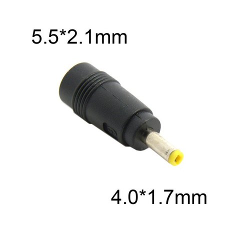 4.0 1.7 mm DC Power 4.0 x 1.7mm Male Plug to 5.5 x 2.1mm Female Jack Adapter Connector for PSP Sony Laptop ► Photo 1/6