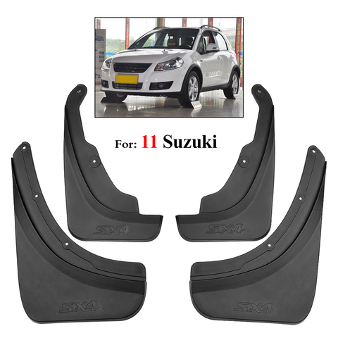 Car Mud Flaps For Suzuki SX4 2011 Hatchback & Crossover Mudflaps Splash Guards Mud Flap Mudguards 2011 Auto set Accessories ► Photo 1/6