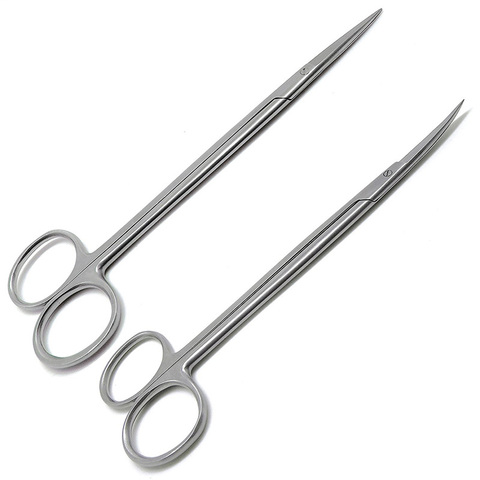 stainless steel Straight and Curved Hemostatic Forceps Stainless Steel Pet Fishing Forceps Medical Dental Surgical Scissors ► Photo 1/6