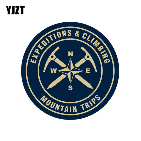 YJZT 12.7CM*12.7CM   Expedition Climbing Mountain Camping PVC Motorcycle Car Sticker 11-00775 ► Photo 1/2