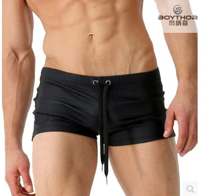 Brand new BOYTHOR Men's swimming trunks are custom-made Plain boxer shorts Sexy small waist Sexy small waist plus-size ► Photo 1/1