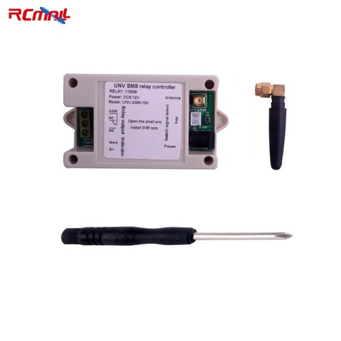 RCmall 1 Channel Relay Module SMS Call GSM Remote Control Switch SIM800C STM32F103CBT6 with Case and Screwdriver FZ3024C+T0078 ► Photo 1/4