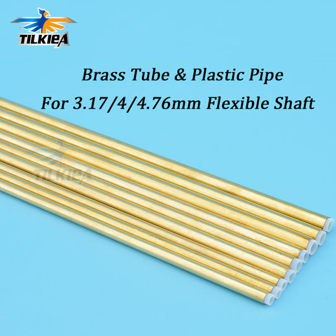 RC 3.17/4/4.76mm Boat Brass Tube Shaft Sleeve+Plastic Pipe For 3.17/4/4.76mm 3/16'' Flexible Shaft Flex Cable Alxe ► Photo 1/6