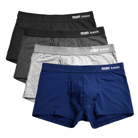 Men's Cotton Panties Boxers Plus Size Underpants Interior Hombre Shorts 5pcs/Lot