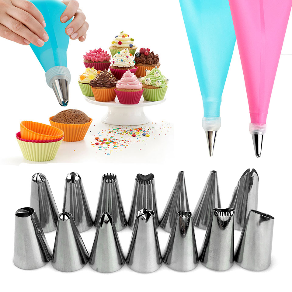 10Pcs/Set Cream Confectionery Nozzles Icing Piping And Pastry Bag Set Diy 