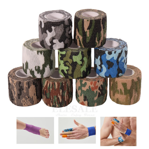 1pcs 2.5cm-15cm Width Self-Adhesive Camouflage Non-Woven Elastic Bandages Cohesive Wrap For Sports Emergency Wound Treatment ► Photo 1/4