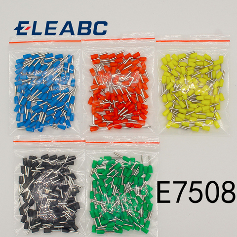 E7508 100PCS/Pack Tube insulating Insulated terminals 0.75MM2 Cable Wire Connector Insulating Crimp Terminal Connector E- ► Photo 1/6