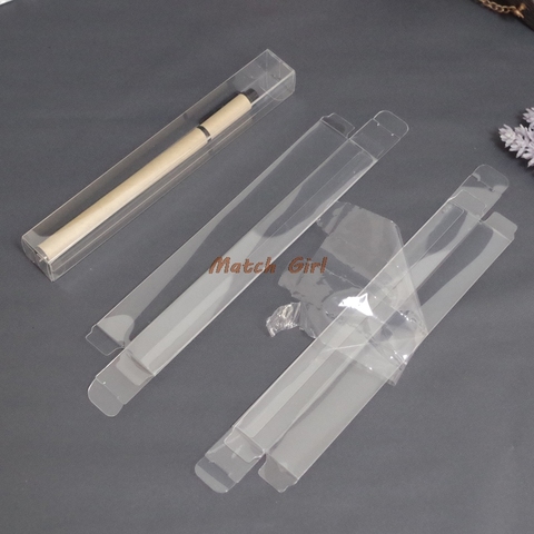 50pcs- 2*2*17cm Transparent PVC Plastic Packaging Box with protective film DIY eyebrow pen eyeliner pen cosmetics gift box ► Photo 1/4