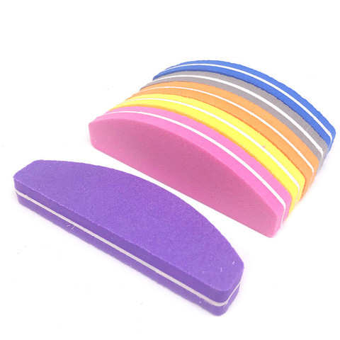 10pcs/ pack 100/180 Grit Nail Files Washable Double-Side Emery Board Nail Buffering Files Salon Manicure Tools Supplier ► Photo 1/6