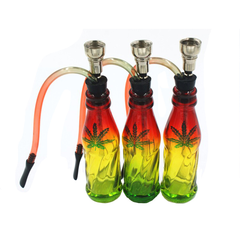Fashion Beautifully Colorful Water Pipe Arab Hookah Bar Glass Tube