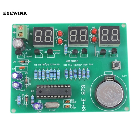 DIY Kits AT89C2051 Electronic Clock Digital Tube LED Display Suite Electronic Module Parts and Components DC 9V - 12V ► Photo 1/2