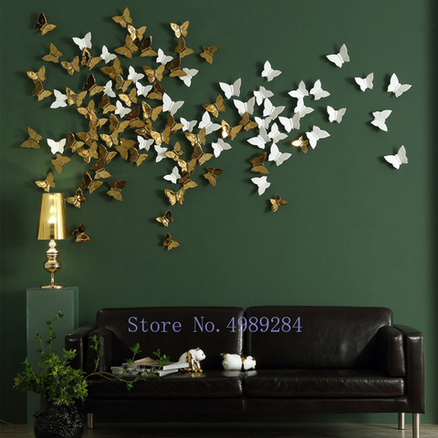 Nordic ceramics butterfly Creative 3D stereo Wall decoration Wall mount Background wall Home wall decoration accessories ► Photo 1/5