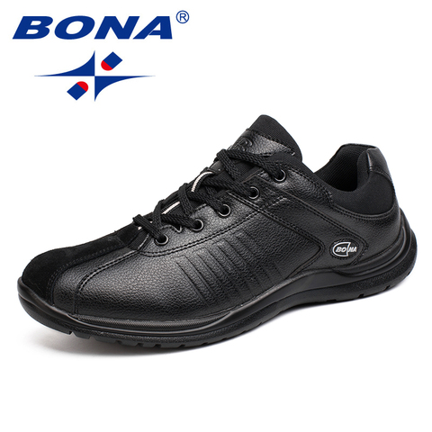 BONA New Style Men Casual Shoes Lace Up Hand Made Microfiber Men Shoes Comfortable Flat Shoes Men Soft Light Fast Free Shipping ► Photo 1/6