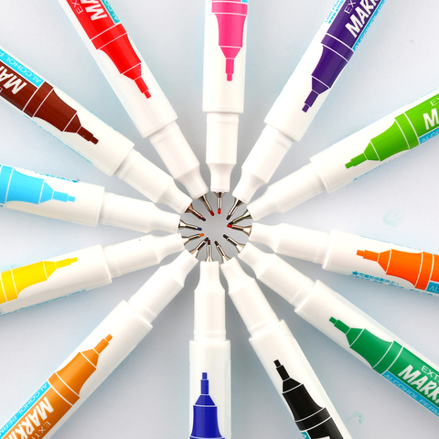 0.5 mm 12 Colors  Fine Marker Pen Alcohol Base Ink Permanent Mark On Film/Wood/Cloth/Metal/Glass ► Photo 1/6