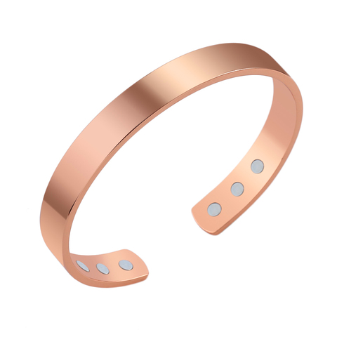 Unisex Magnetic Pure Copper Energy Magnetic Healthy Care Bracelets Bangle Healthy Jewelry Fitness Gold Color Men women's bangle ► Photo 1/6