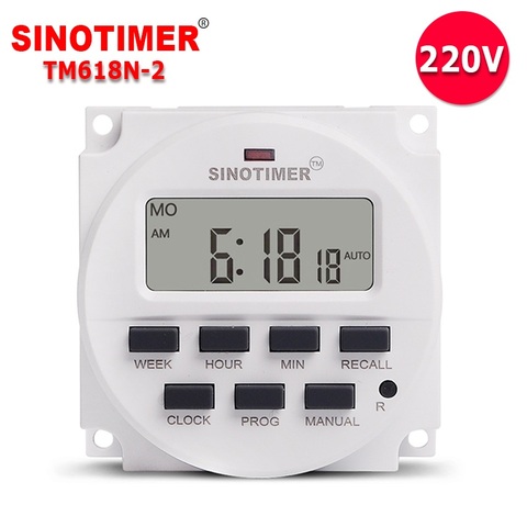 SINOTIMER Microcomputer Digital  Industrial 220V AC Electronic Time Switch with UL Listed Relay Inside and Countdown Function ► Photo 1/6