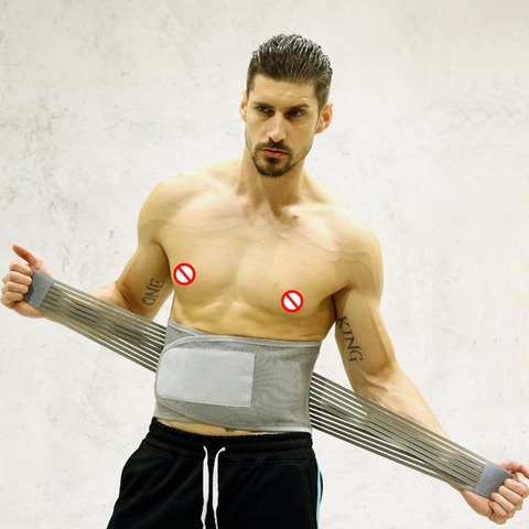 Men Women Elastic Breathable Lumbar Brace Waist Support Sport Safety Accessories Corset Orthopedic Posture Back Belt Dropship ► Photo 1/6