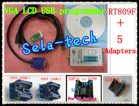 LCD USB Programmer RT809F Serial ISP Programmer PC Repair Tools 24-25-93 serise IC RTD2120 Better then EP1130B+5 Adapter TL866cs ► Photo 1/2