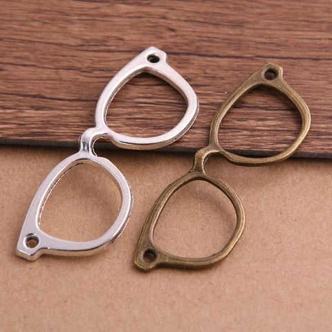  8PCS 19*55mm Tibetan Two Color Glasses Connectors Charms Pendants for Jewelry Making DIY Handmade Craft ► Photo 1/6