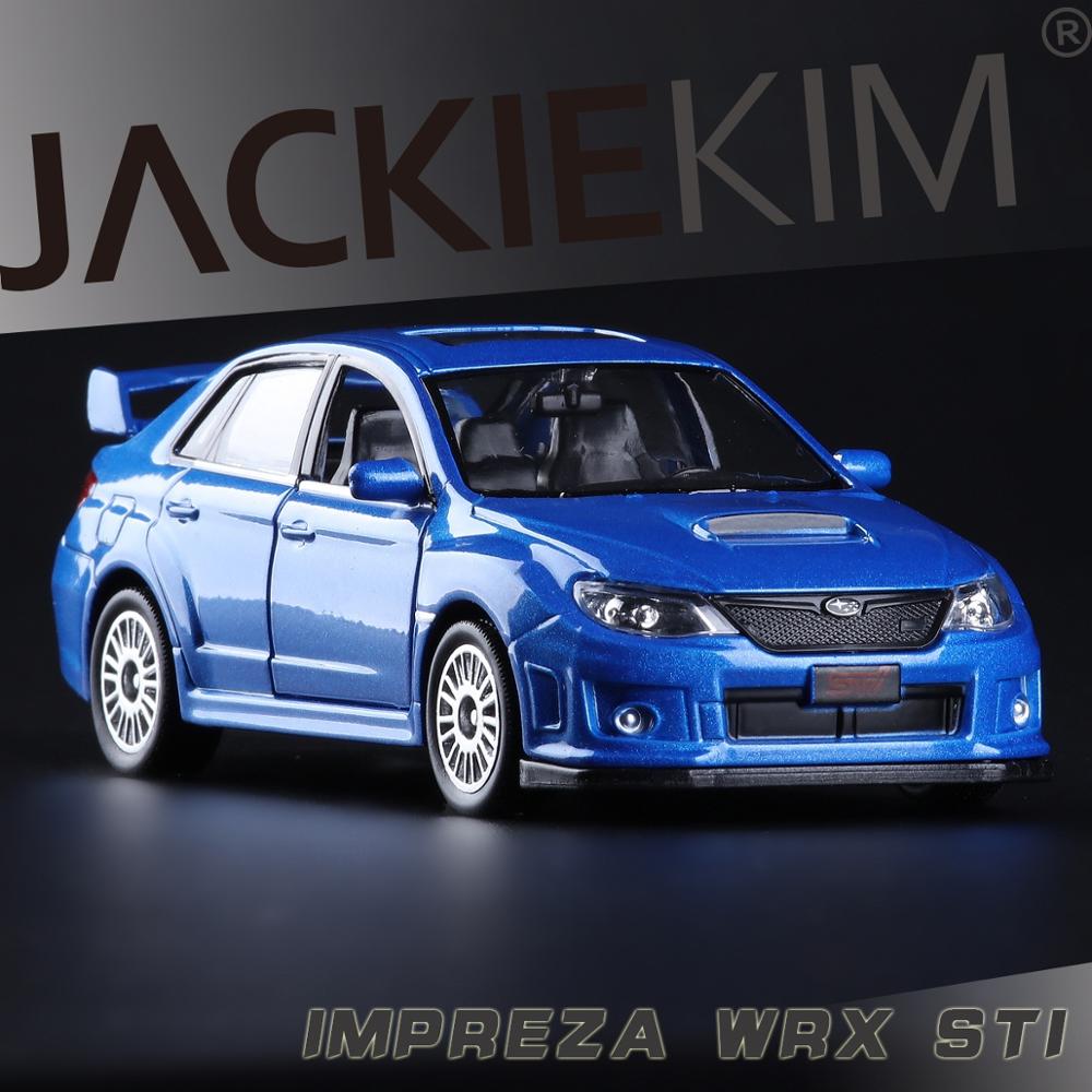 1:36 Subaru Impreza WRX STI Model Car Diecast Toy Vehicle Collection Gift Blue