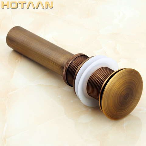 Free Shipping Antique Bathroom Brass Pop Up Sink Drain Brass Pop-up Drain basin waste YT-5141 ► Photo 1/6