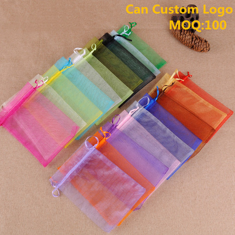 Organza Bags 10x15cm 50pcs bolsas de organza Jewelry Pouch bolsitas de organza Small Gift Bag sacchetti organza Can Custom Logo ► Photo 1/6