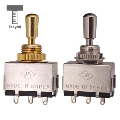 Tooyful Guitar Metal Closed 3-way Pickup Selector Tone Switch Toggle with Copper Knob for LP Electric Guitar Parts ► Photo 1/6