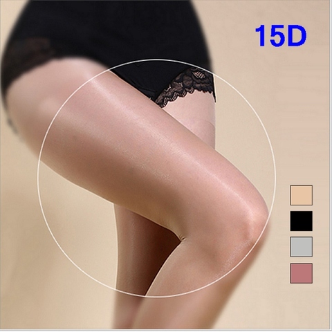 15D Womens sexy oil Shiny pantyhose, yarns sexy satin Stockings