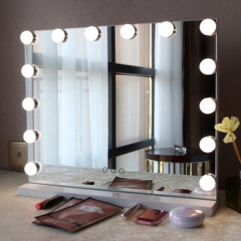 Makeup Mirror Light Bulbs Kit 10 LED USB String Lights Adjustable Brightness Cosmetic  Light Touches Control Vanity Mirrors Lamp ► Photo 1/6