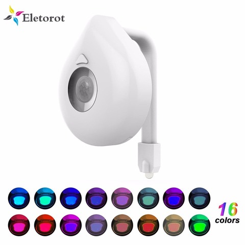 16 Colors Toilet Night Light Smart PIR Body Motion Sensor LED Toilet Seat Lamp Motion Activated Toilet bathroom Bowl Night lamp ► Photo 1/6