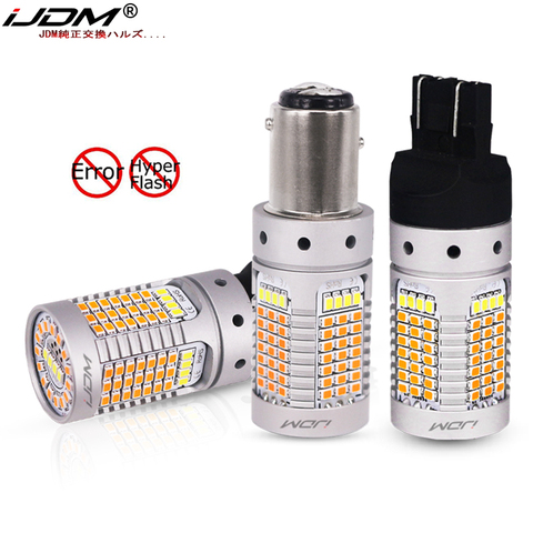 iJDM No Hyper Flash 21W 7443 LED Canbus 3157 1157 LED Switchback White/Amber LED Bulbs For Daytime Running/Turn Signal Lights ► Photo 1/6