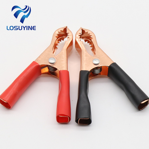 IMC hot 4 pcs   Copper Plated Insulated Car Battery Clips Alligator Clamps 50A 2Red+2Black ► Photo 1/5