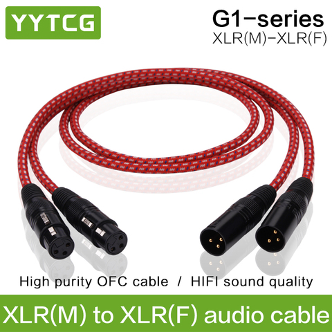 YYTCG 1 Pair Hifi XLR Cable High quailty 3 Pin 2 XLR Male to 2 XLR Female audio cable 1m 2m 3m 5m ► Photo 1/1