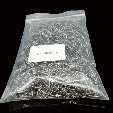 Circle Hook sale by bulk 1000 pieces/lot Eyed Fishing Hook Jig Hooks 3#-15# Barbed Fishhooks Fishing Accessories  wholesale ► Photo 1/5