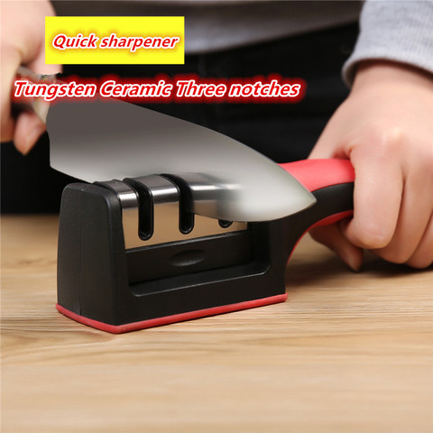 Dropshipping Quick Knife Sharpener Professional Tungsten Diamond Sharpening Stone 3 Stages Non-Slip  Kitchen Tools Household ► Photo 1/6