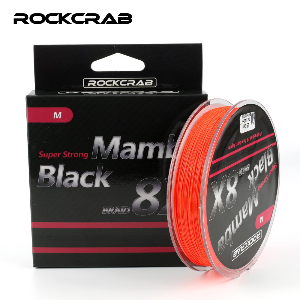 RockCrab Brand Black Mamba 8X Series 150M 164Yards 8 Strands multifilament  PE Line Braided Fishing Line Super Strong Smooth - Price history & Review, AliExpress Seller - BassBros Fishing Tackle Store