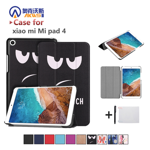 Slim PU Leather Case For Xiaomi Mi pad4 Mipad 4 8.0 inch Tablet protective Cover for Mi Pad 4 8 Stand Smart Cover+Gifts ► Photo 1/1